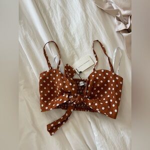 Faithful the brand polka dot crop top